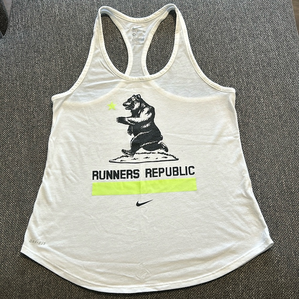 Nike Dri-fit top, white, size medium